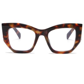 Long Keeper Blue Light Glasses Women's Cat Eyes Anti Blue Light Computer Glasses Blue Light Blocking Glasses Oversized Square Anti Glare Blue Light Filter Glasses, leopard