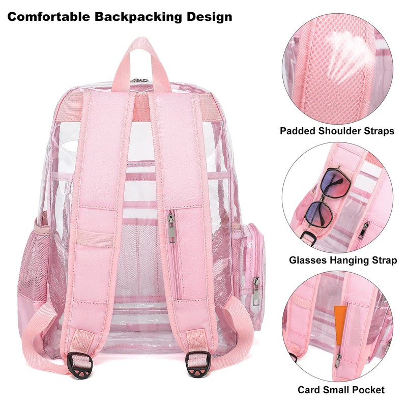 Mimfutu Heavy Duty Clear Backpack School Backpack, PVC Transparent Backpacks