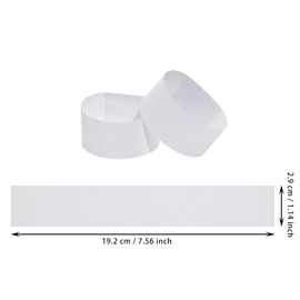 ONLYKXY 150pcs Blank Self Sealing Cash Currency Straps Money Paper Bands Bill Wrappers Tape for Bank Supermarket Currency Organize Cash Dollar Wraps Organizer (White)