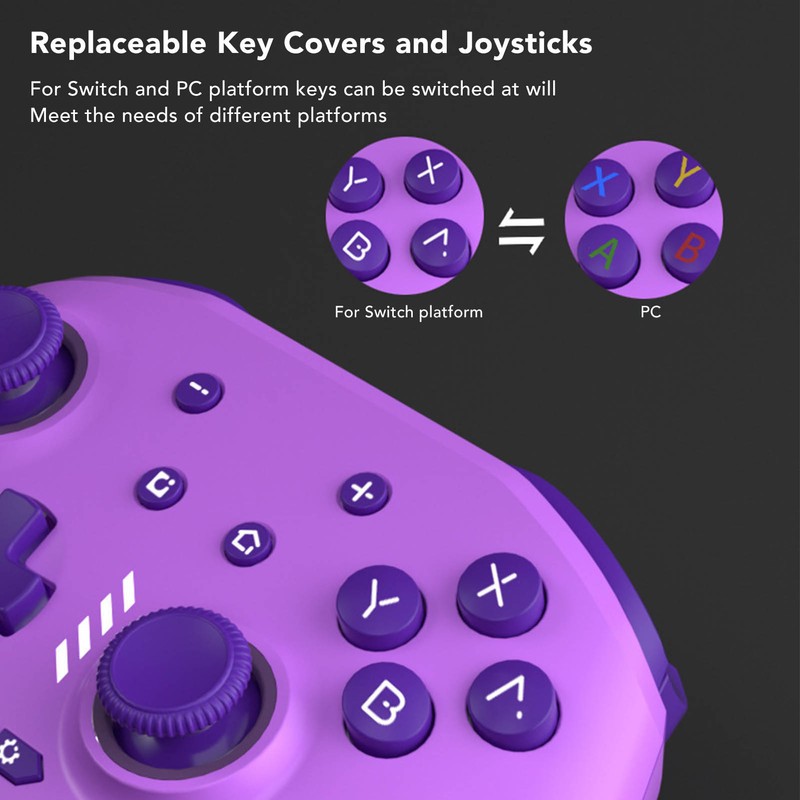 Wireless Controller HD Vibration Mechanical ABXY Keys Bluetooth Gamepad for