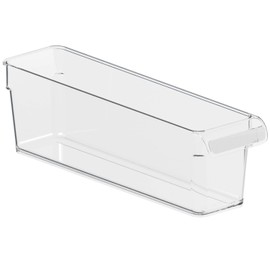 Rotho Loft fridge organizer, plastic (SAN), transparent, size S: 1.6 l (31 x 7.5 x 9 cm)