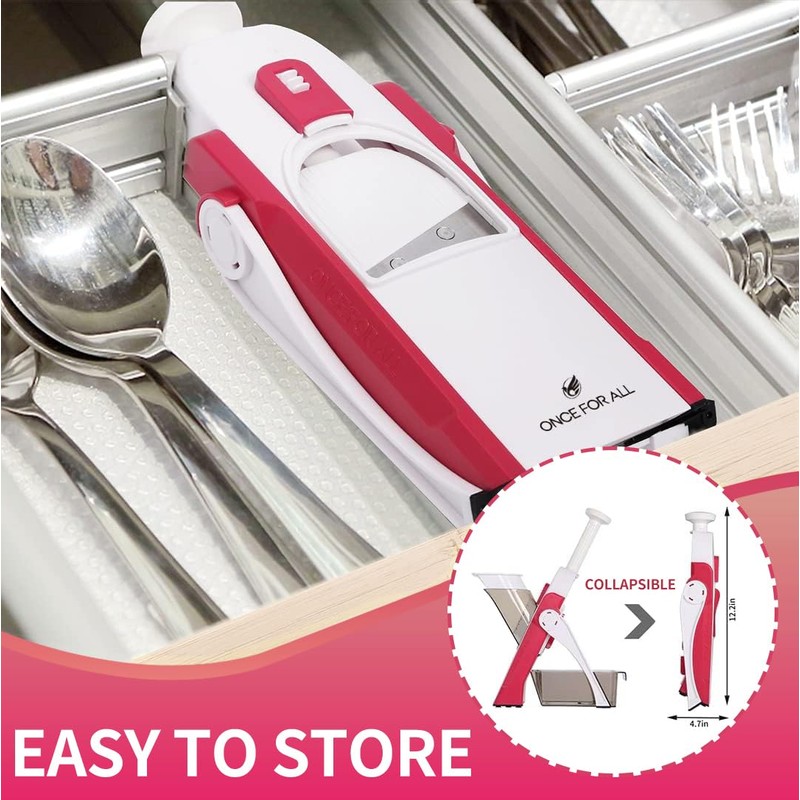 ONCE FOR ALL Safe Mandoline Slicer 5 in 1 Vegetable