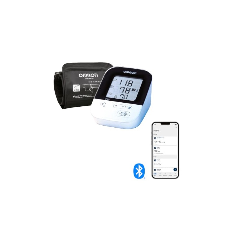 OMRON Baumanómetro digital de brazo 7156T con Bluetooth y brazalete