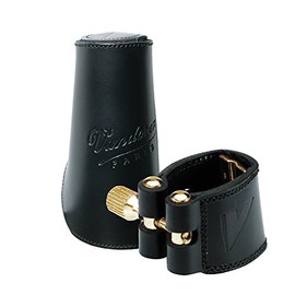 Vandoren LC27L Leather Ligature and Leather Cap for Alto Sax with 3 Interchangeable Pressure Plates