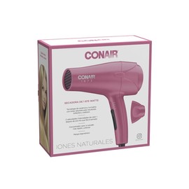 Conair Secadora con iones naturales, turmalina y ceramica, color rosa, 1875 watts Fucsia                                                              