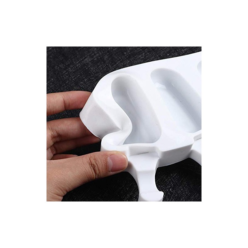 Molde para Helados, Molde De Silicona Con 4 Compartimentos para