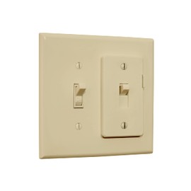 Switch Guard with Slider & Easy ON/OFF Push Button Activation | Attractive, Functional, and Versatile Design | Perfect for Child Proofing Switches | Residential Use | 2 Pack | Toggle Style | Ivory