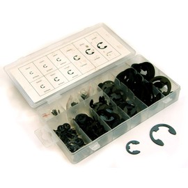Toolzone 300Pc Snap Ring E-Clips in Plastic Storage Case