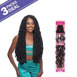 Janet Collection Crochet Braids Nala Tress Gypsy Butterfly Locs Braid 24" (3-pack, 613)