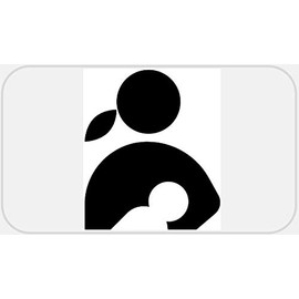 Breastfeeding Logo Icon - 100 Stickers Pack 2.25 x 1.25 inches - Breastfeed