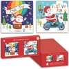 Giftmaker Pack 20 Square Mini Christmas Cards 2 Santa Around