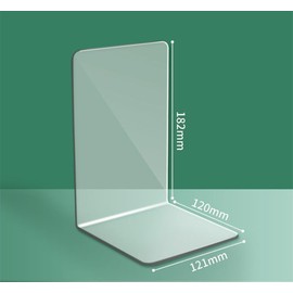 8 pcs Acrylic Bookends,Clear Acrylic Bookends for Shelves,Heavy Duty Book Ends and Desktop Organizer, Organizer Bookshelf Decor Decorative Bedroom Library Office School Supplies Stationery Gift.