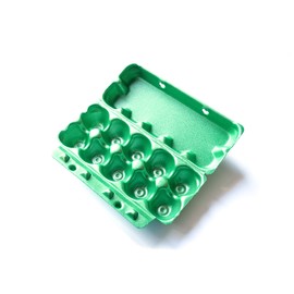 Nipter Egg Box 10 Eggs, Polystyrene Egg Box, Egg Packaging, Egg Hump, Green, Pack of 60