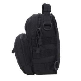 Seibertron Tactical Outlaw Sling Pack with Shoulder Sling for Everyday Carry Molle Multifunctional Day Bag for Carrying Concealed Weapon Black