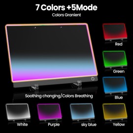 LED Note Board with Colors Light Board LED Message Board with Glow Acrylic Dry Erase Board with Light with 5 Modes Touch Control for Kids,Home/Bedroom/Store/Office/Gift (13.8 X 10”)