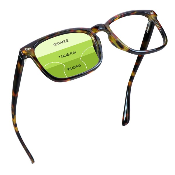 YEIN Progressive Multifocus Reading Glasses, Spring Hinge Blue Light Blocking
