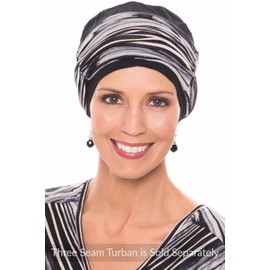 Gathered Headband - Cardani Bamboo Viscose Hat & Hair Accessory - Luxury Bamboo - Black/White Geometric