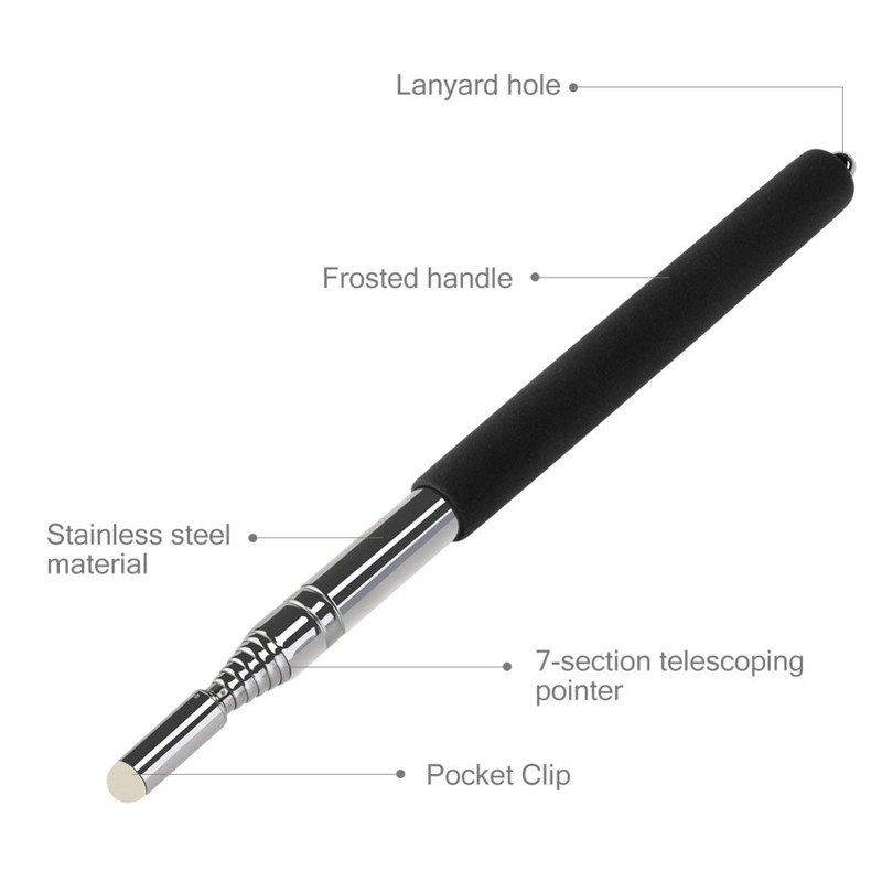 VALICLUD Teacher Pointer Stick Telescopic Hand Pointer Extendable Teaching Pointer