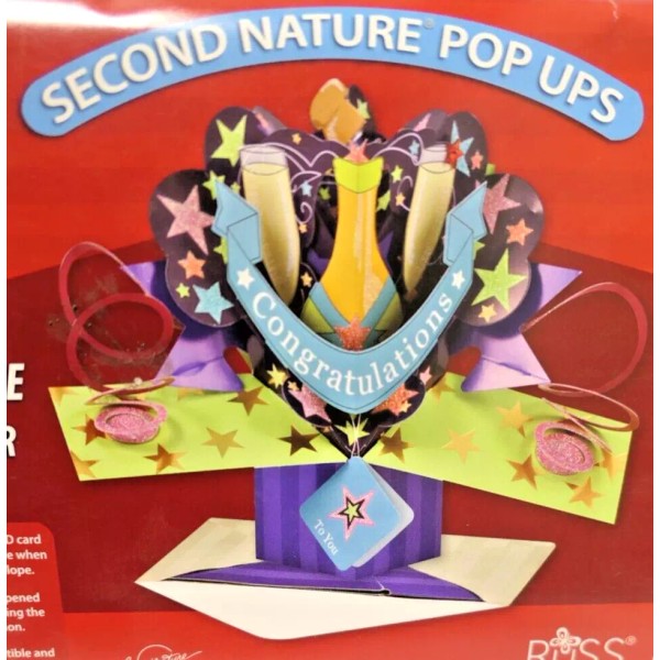 Russ Berrie Second Nature Pop Ups CONGRATULATION
