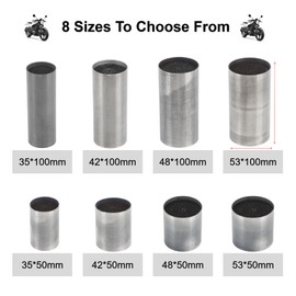 Catalytic Link Pipe Universal Heavy Duty Stainless Steel Motorcycle Exhaust Catalytic Converter, silver