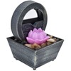 3V USB Plastic Flower Water Fountain LED Tabletop Fountain with
