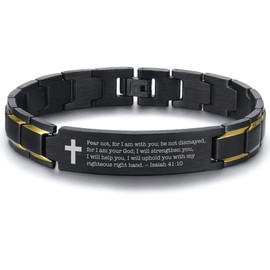 Isaiah 41:10 | FEAR NOT FOR I AM WITH YOU. Christian gift. Blessed gift. Bible Verse Bracelet. Religious Gift, Christ Jesus Bracelet, Jesus Love gift. Christian Jewelry