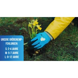 LAUTER SCHUTZ ® Children: 2 Pairs Palm Coated Stretch Fabric Work Gloves Gardening Work Gloves (Small (2-4 Years))