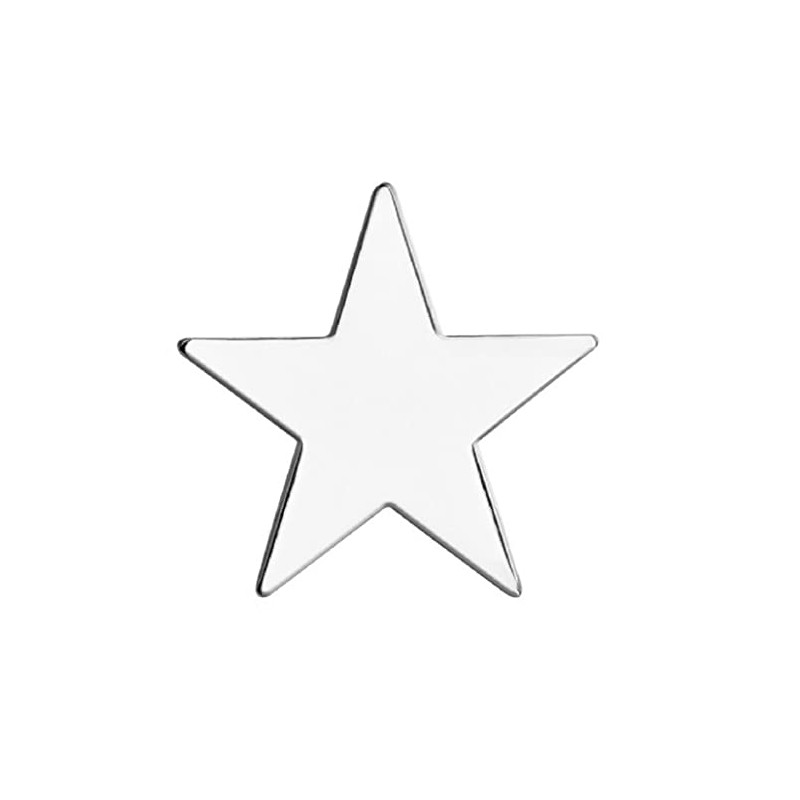 GBJUK Silver Star Pin Lapel Badge with Butterfly Clasp Back