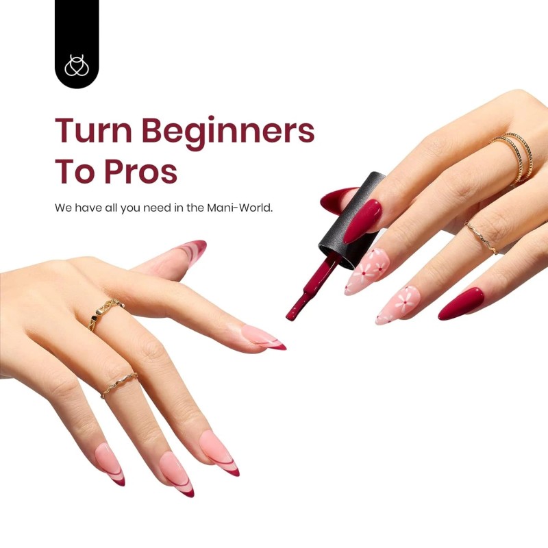 Beetles Red Gel Nail Polish, 1 Pcs 15ml Wine Red