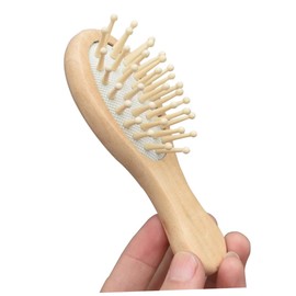 Ipetboom Wooden Massage Comb with Cushion Scalp Massage Brush for Stress Relief and Hair Detangling Portable Natural Wood Hair Comb for Women and Men