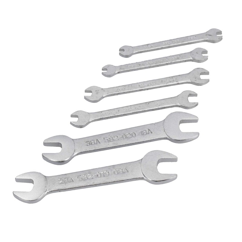 AB Tools 6pc BA Spanner Set Precision Open Ended Wrench