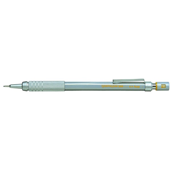 Pentel Graphgear 500 Mechanical Pencil, 0.9mm Lead, Grade HB, 1 x Graphgear Pencil, Silver