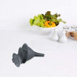 Fackelmann Trichter-Set, Einfülltrichter für Flaschen und Gläser (Farbe: Grau), Menge: 3 Stück, Ø 8, 9, 11 cm
