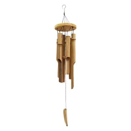 Wooden Wind Chimes for Outside, Bamboo Memorial Wind Chimes, Handcrafted Sympathy Gift for Loss of Loved one, Relaxing Sweet Tones for Home, Garden, Patio or Outdoor Decor 27"