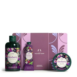 The Body Shop Dewberry Essentials Gift Set, Shower Gel 250ml, Body Yogurt 200ml, Hand Balm 30ml, Fruity Floral Body Care Set, 48hr Hydration, Softening, Fast Absorbing, Vegan Skincare Gift