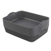 Morcte 6-Pack Plastic Organization Trays Basket, Large Storage Basket, Gray