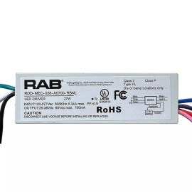 RAB LED Driver 69506 RDD-MEC-038-A0700-RBNL 700mA 25-38VDC Output 27W Max Load
