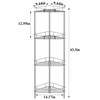 4 Tier Floor Standing Corner Shower Caddy Organizer Shelf with