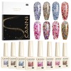 CANNI Gel Polish Glitter Gel Nail Polish Set, 8 Colors