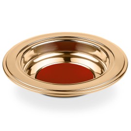 Steadfast Selections - (Offering Plate Red) Premium Gold Stainless Steel Offering Plates for Church | Offering Trays | Church Collection Plate | Church Offering Plates