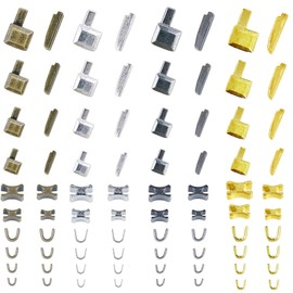 80pcs Metal Zipper Repair Kit 4 Sizes for Jacket and Coat Zipper Slider Fixer DIY Sewing Zipper Replacement in 4 Colors for Repairing Zippers