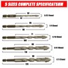 WOYUOSN 5-PCS High-Strength Eccentric Twist Drill Bit, Masonry Drill Bits