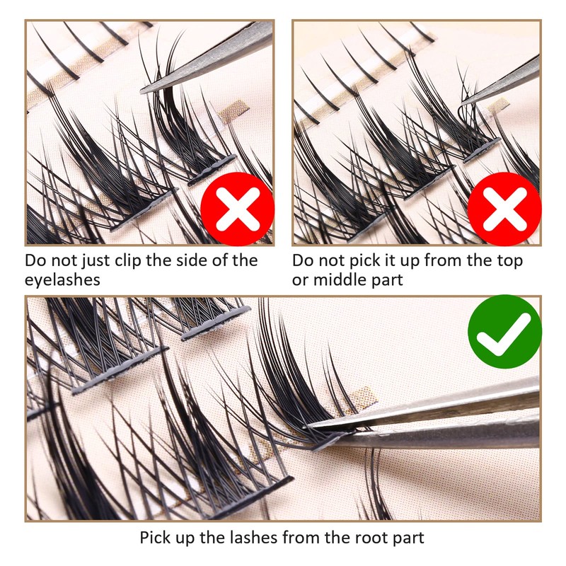 SIMER False Eyelashes 6-14mm Individual Lashes 4 Types Manga Lashes