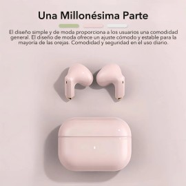 Auricular in-ear gamer inalámbrico Fitpolo Bluepods Mini 1 rosa con luz LED