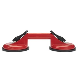 MAXPOWER 2 Pack Double Claw Glass Suction Cups, Aluminum Alloy Vacuum Lifters with Quick Release and Locking Lever for Mirror, Window, Tile, Granite and Metal Lifting