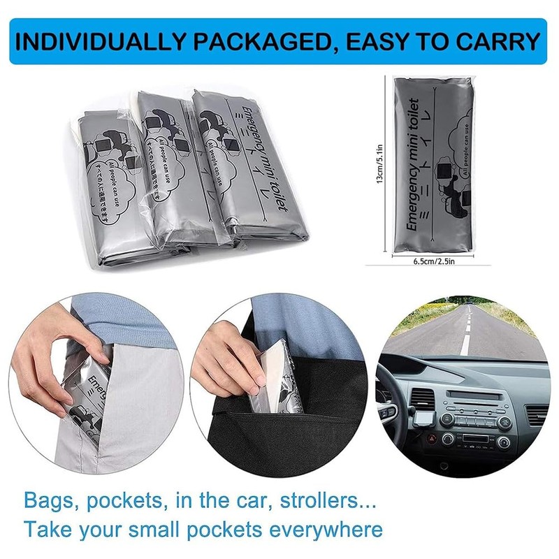Daiilg Disposable Emergency Urinal Bag,20Pack Portable Camping Pee Bags, Travel