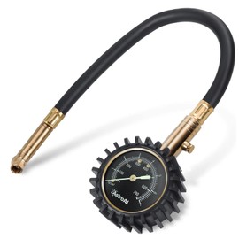 AstroAI Air Gauge, Tire Gauge, 700 KPA Air Pressure Gauge, Pneumatic Gauge, Self-Luminescent Function, Compatible with Trucks, Cars, Motorcycles, Bicycles (With Hose), For Year-end Gifts