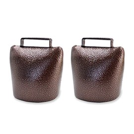 2 PCS 3×2.2×3.8in Large Iron Bells, Grazing Iron Bells for Cow Horse, Farm Animal Cow Bells Noise Makers, Door Bells Anti-Theft Accessories Bells