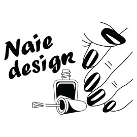 Nail Salon Wall Sticker Nail Design Logo Wall Decals Vinyl Beauty Shop Wall Mural Nails Fashion Nails Salon Interior Bedroom Decoration Black 23 x 15 in