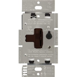 Lutron Ariadni/Toggler LED+ Dimmer Light Switch for Dimmable LED, Halogen and Incandescent Dimmer Switch, 150W, Single-Pole/3-Way, AYCL-153P-BR, Brown